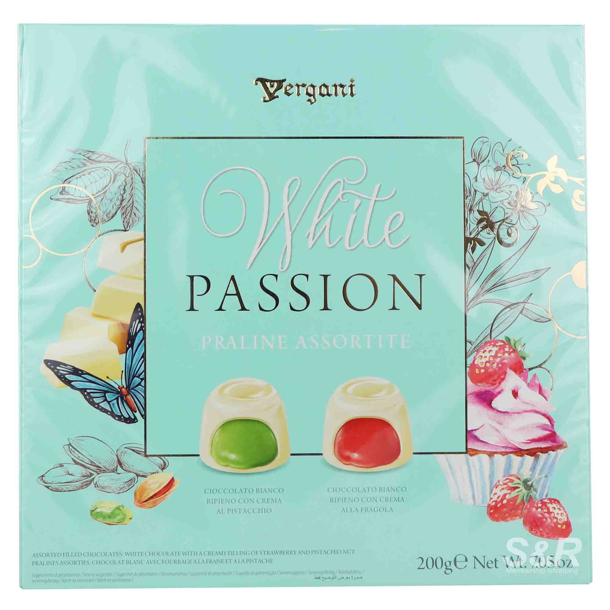 Vergani White Passion Assorted Praline 200g Vergani White Passion Assorted Praline 200g
